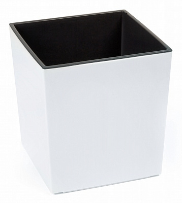 Кашпо пластиковое Ламела Юка 19x19 см квадратный 5 л белый 