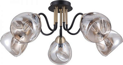 Люстра стельова Victoria Lighting Carat/PL5 5x40 Вт E14 чорний