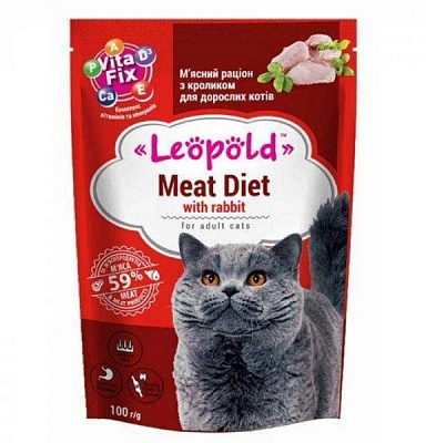 Корм Леопольд М'ясний раціон з кроликом 100 г