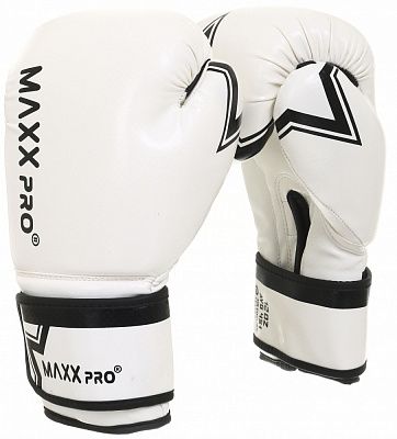 Боксерські рукавиці MaxxPro AVG-451 White vynil-12 р. 12 12 ozoz White vynil-12 білий