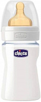 Пляшка дитяча Chicco скляна Well-Being 150 мл з латексною соскою нормальний потік від 0+ 1шт