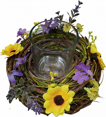 Подсвечник (1) с яйцами и квиточками 15х9 см