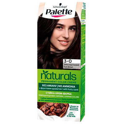 Фарба для волосся Palette Naturals Naturals 3-0 Темно-каштановий 110 мл