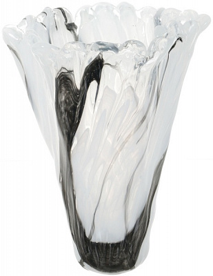 Ваза Antonio Tammaro Zebrine 35 см Чорно-біла