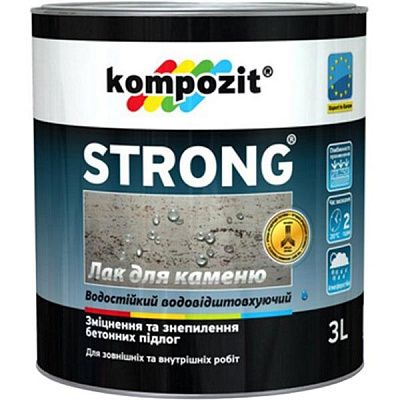 Лак для каменю STRONG Kompozit глянець 10 л
