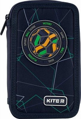 Пенал 623-2 Football KITE темно-синий
