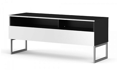 Тумба під ТВ VL 1200-BLK-WHT-SQR біло-чорний