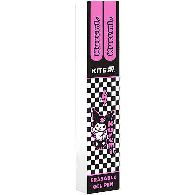 Ручка гелева KITE пиши-стирай 2 шт. у пеналі Kuromi HK25-069