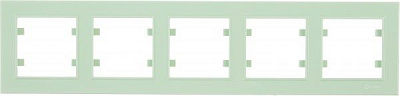 Рамка пятиместная Makel Karea горизонтальная светло-зеленый