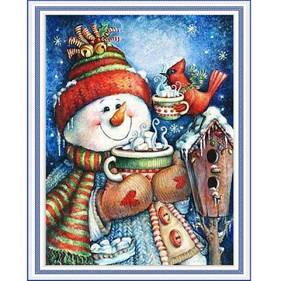Картина стразами Зимние посиделки 30x40 см 954132 Santi 