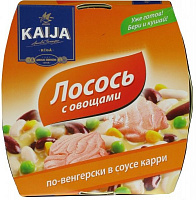 Консерва Kaija Лосось с овощами по-венгерски в соусе карри 220 г