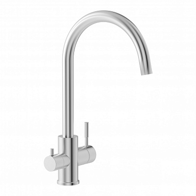 Смеситель для кухни Imprese ARGO-S f03409016FS, с подключением питьевой воды, сталь