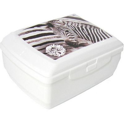 Контейнер пластиковий BranQ 1950.1 «Зебра» 1,3 л 75x210x140 мм