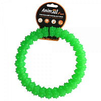 Игрушка для собак AnimAll Кольцо с шипами 20 см зеленое 88160