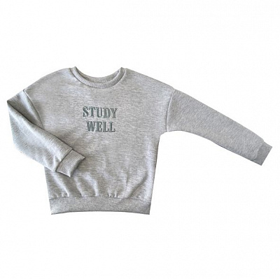 Світшот для дівчинки Smil р.164 сірий меланж 116514