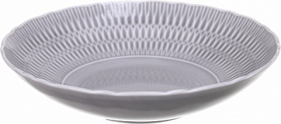 Тарілка супова Sofia 22 см порцелянова сіра Cmielow