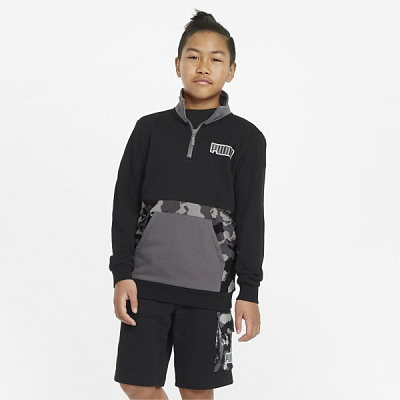 Світшот Puma Alpha Quarter-Zip 84728501 р. 164 чорний