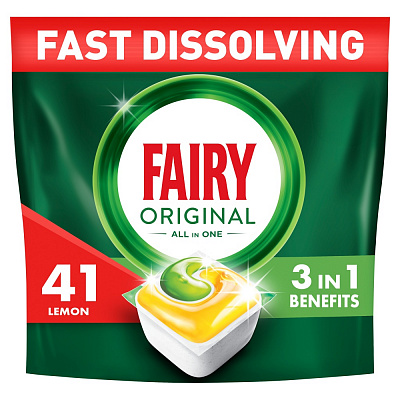 Капсулы для посудомоечных машин Fairy Original Все-в-1 41 шт.