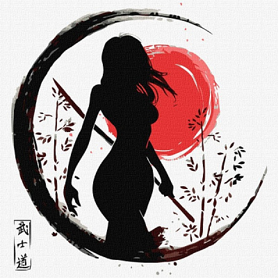 Картина за номерами Донька Японії 40х40см Ідейка