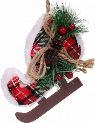 Елочная игрушка Санки 14x10 см LD08007 