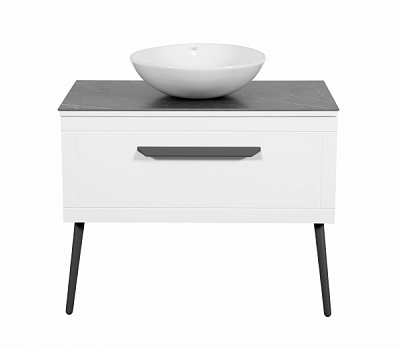 Тумба Aqua Rodos Сиена белый мат со столешницей 90 см и умывальником Zero 46 АР000043102