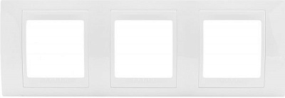 Рамка трехместная Schneider Electric Unica горизонтальная белый