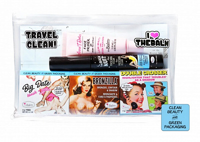 Косметичний набір theBalm Тревел-сет із 5 мініпродуктів у косметичці