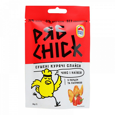 Слайси курячі РябChick з паприкою та перцем 30 г