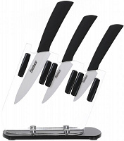 Набор ножей на подставке акриловой 3 предмета Flamberg