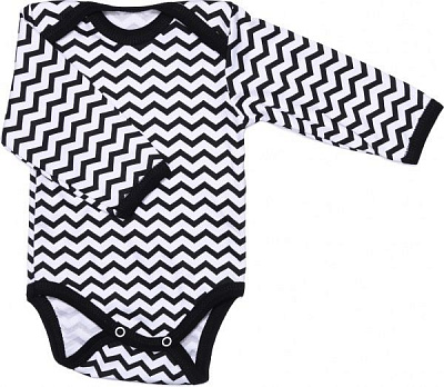 Боди детское Bambinelli зигзаг р.80 черно-белый 