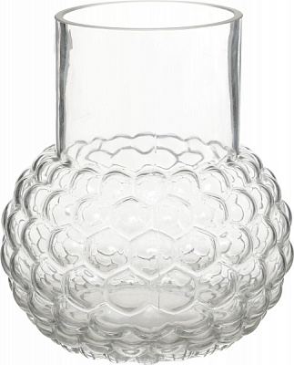 Ваза стеклянная Bubbles 20 см прозрачная 
