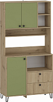 Буфет Грейд Салерно 1930х1000х410 мм дуб артизан/фисташка зеленая