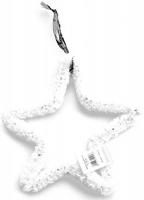 Елочная игрушка Звезда каркасная Н25 White 25 см 