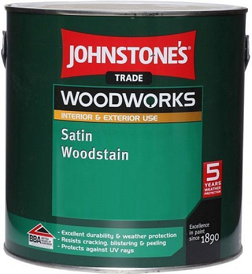 Пропитка (антисептик) Johnstone's Satin Woodstain полумат бесцветный 5 л