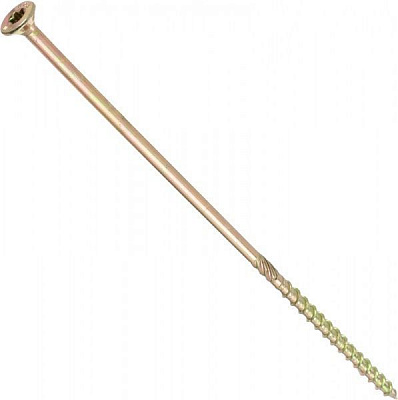 Шуруп конструкционный потайная головка ЦЖ 6x200 мм 1 шт. желтый цинк Expert Fix