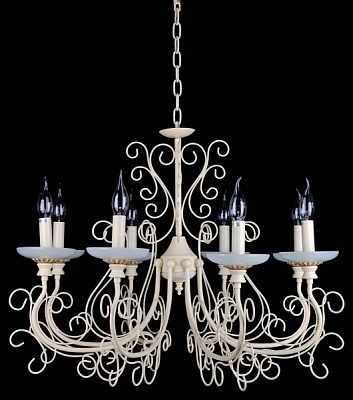 Люстра подвесная Victoria Lighting 8xE14 слоновая кость Arianna/SP8 Ivory 
