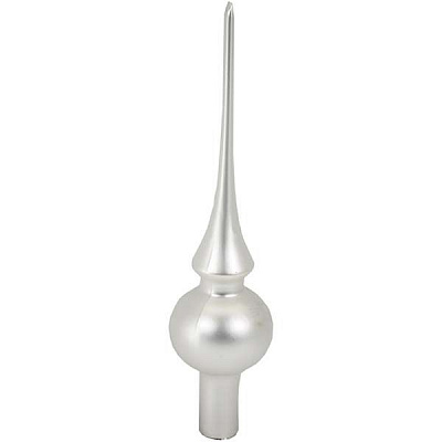 Верхівка для ялинки срібна матова 50 мм