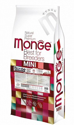 Корм сухой для щенков для малых пород Monge Mini Puppy&Junior курица и рис 15 кг