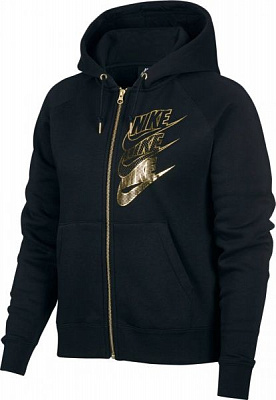 Джемпер Nike W NSW HOODIE FZ BB SHINE BV4988-010 р. S чорний