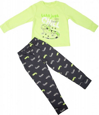 Пижама детская для мальчика Roksana р.98-104 салатовый №1065/12332 