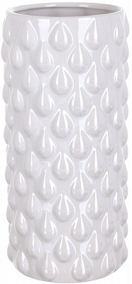 Ваза керамическая белая Fest Drop 12x12x25,3 см