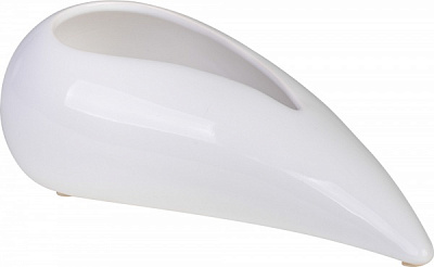 Кашпо Eterna SC 10x15x6,5 см 1309-6,5 фигурный белый 