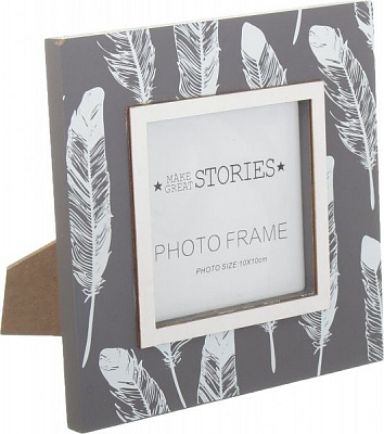 Рамка для фото Пір'я 10x10 см сірий