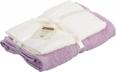 Набір рушників Elza 2 шт айворі з рожевим La Nuit