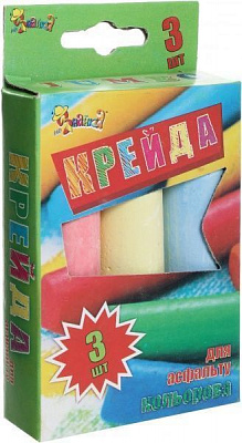 Крейда для асфальту 3 шт. НеЗнайка 825530 ZiBi