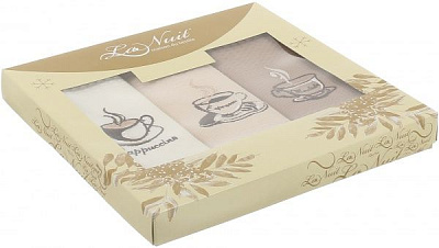 Набор полотенец кухонных Кофе 3 шт. 45x60 см La Nuit коричневый 