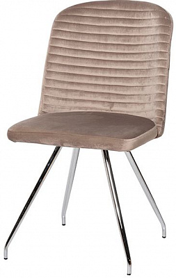 Стул обеденный Доминик X-2041RG 470х545х840 мм хром/капучино