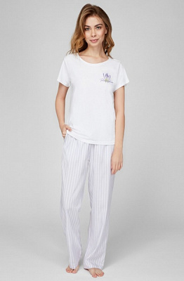 Пижама женская Naviale PROVENCE LH522-02 р. ХL лавандово-белый