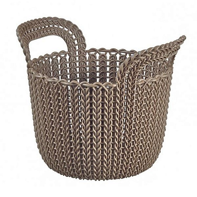 Кошик пластиковий Curver 226398 Knit XS круглий 190x190x230 мм