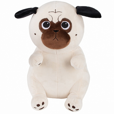 М'яка іграшка подарункова INKATOYS Мопс Мотеко бежевий із коричневим MOPS01_SU